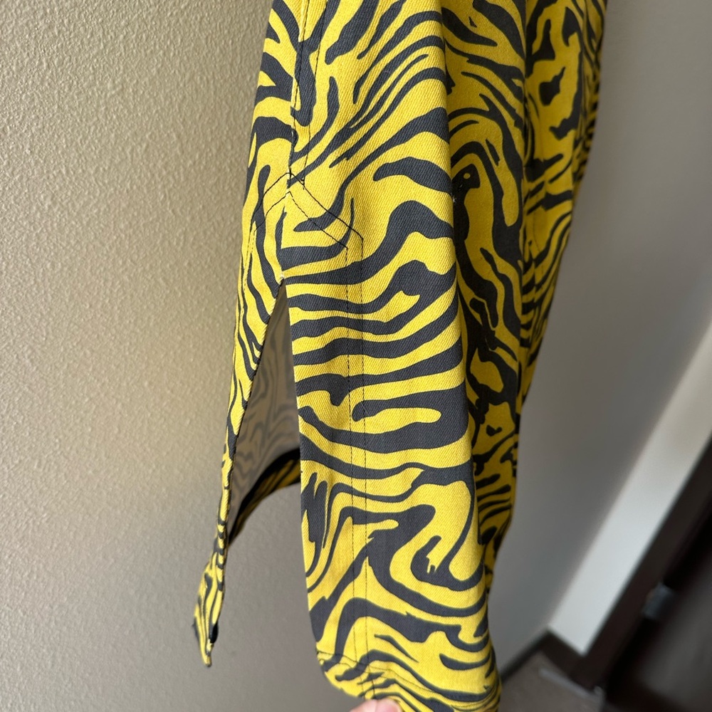 MIAOU Lotte Dress in Yellow Zebra Print designer Y2K 90’s vibe animal print sz S - Picture 5 of 8